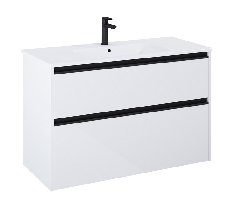 Roca Gap Pro Zestaw łazienkowy Unik szafka + umywalka slim 100 cm niebieski mat (A852056538)